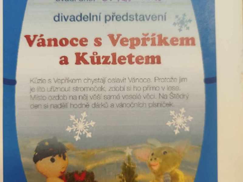 Divadelní představení "Vánoce s Vepříkem a Kůzletem"